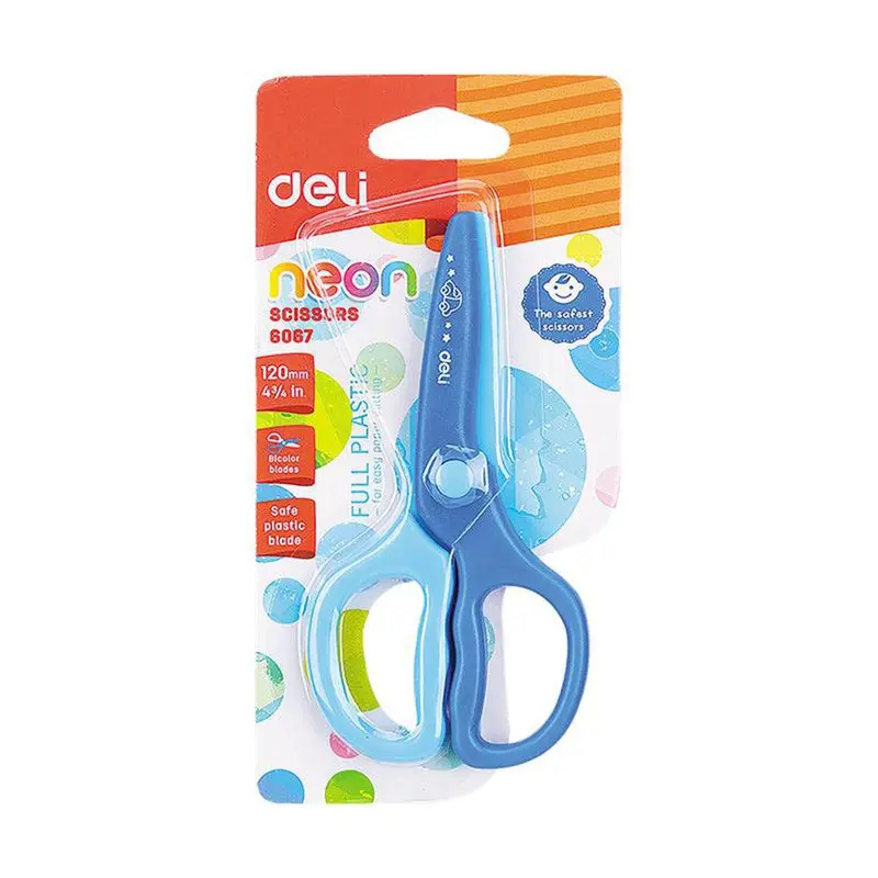 Deli E6067 Plastic Scissors 12 cmBlue