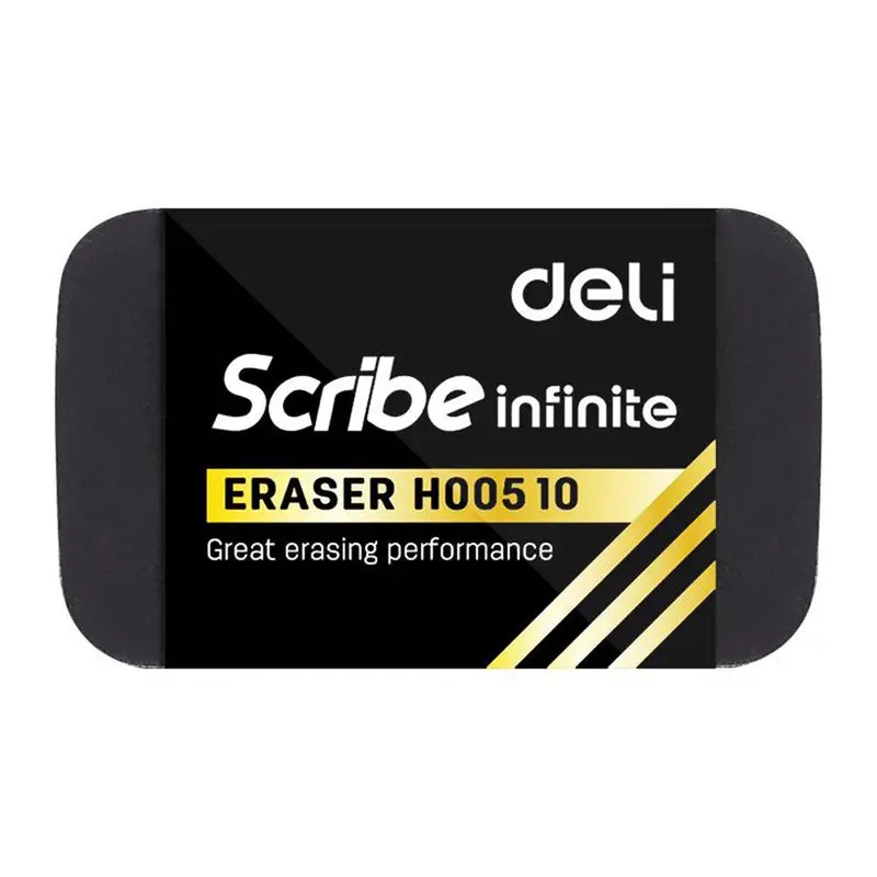 Deli H00510 Scribe Eraser 3.5 x 2 x 1 cm Black
