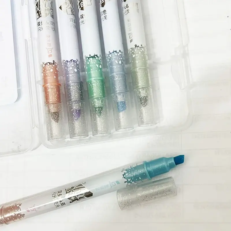 Double Headed Dual Color Glitter Highlighter / 292200