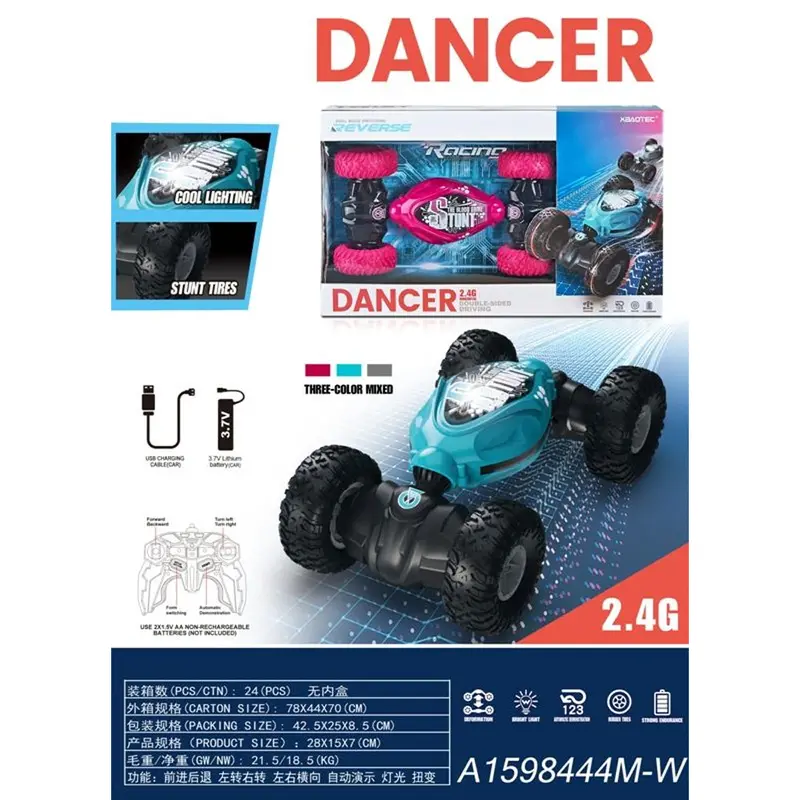 Gesture Control 4WD RC Car - Watch Control Electric Stunt Toy CarGrey