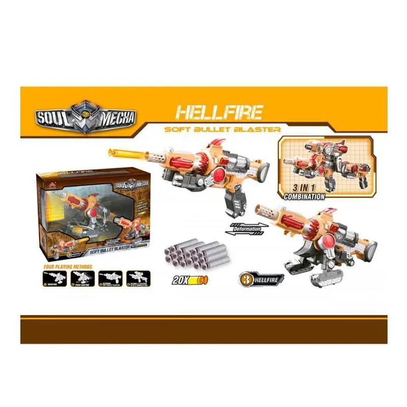 Hand Pull Alloy Antiaircraft Transform Soft Shooting