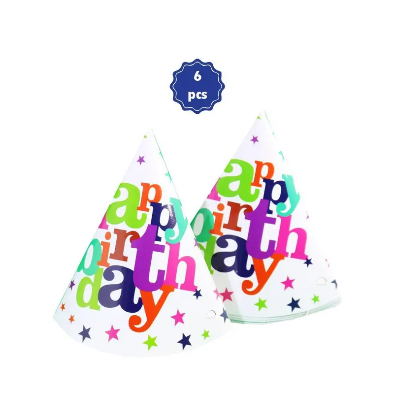 Happy Birthday- Party Hats (6 pcs) AB-73