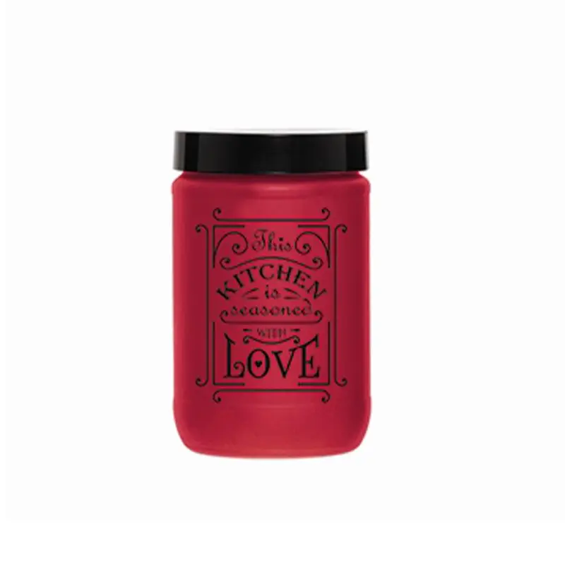Herevin Decorated Red Matte Jar  / 425ml