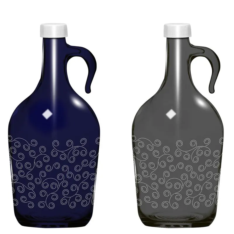 Herevin Decorated Oil Bottle / 1.5LtNavy