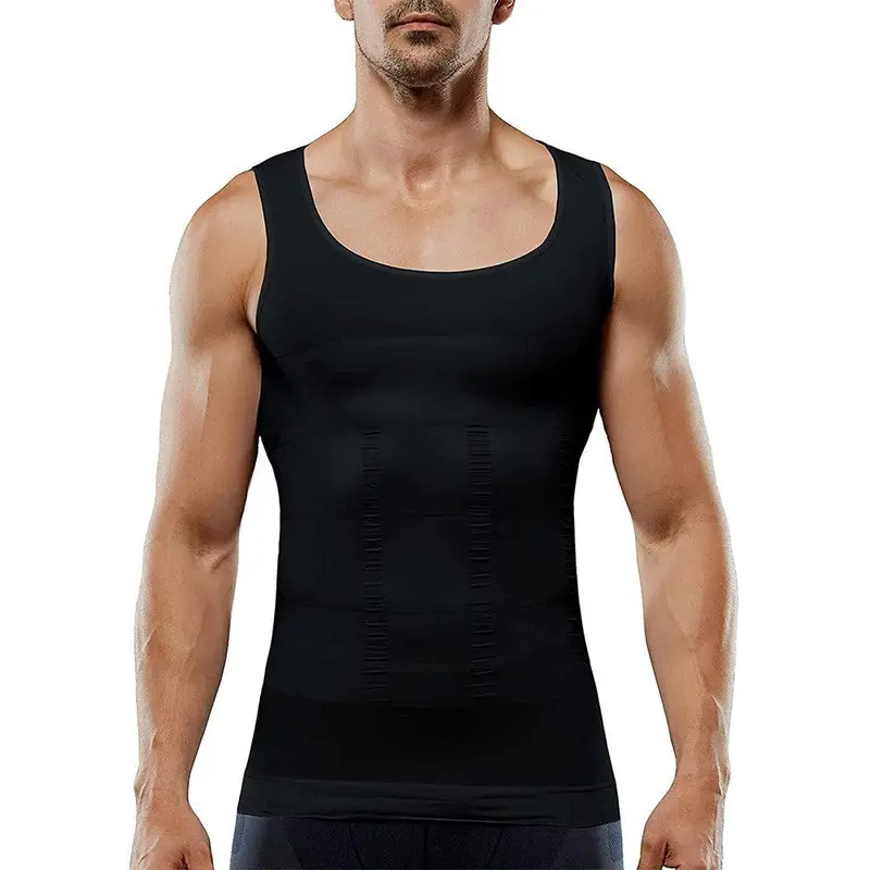 Just One Shapers Seamless Slimming Sleeveless  T-ShirtXXL-XXXL / Black