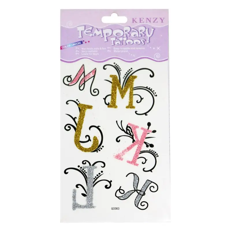 Kenzy Temporary TattooLetters
