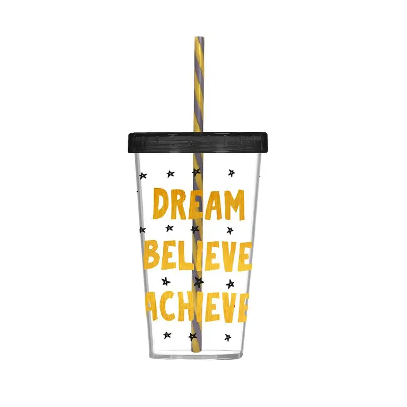 Herevin Tumbler with Straw Decorated - Dream