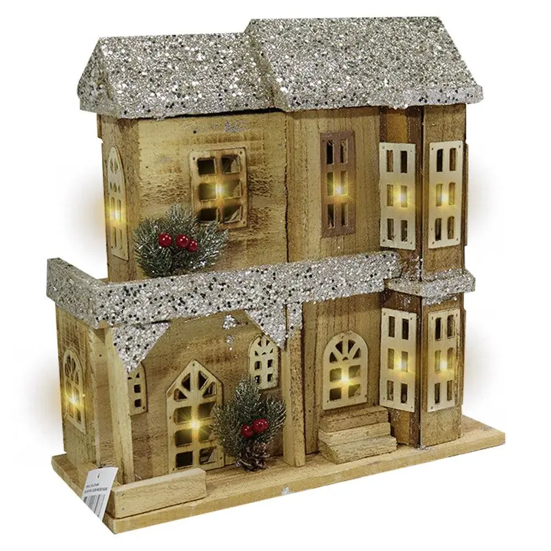 Light Wood House Christmas Decoration LED 35 CM / Z18-045