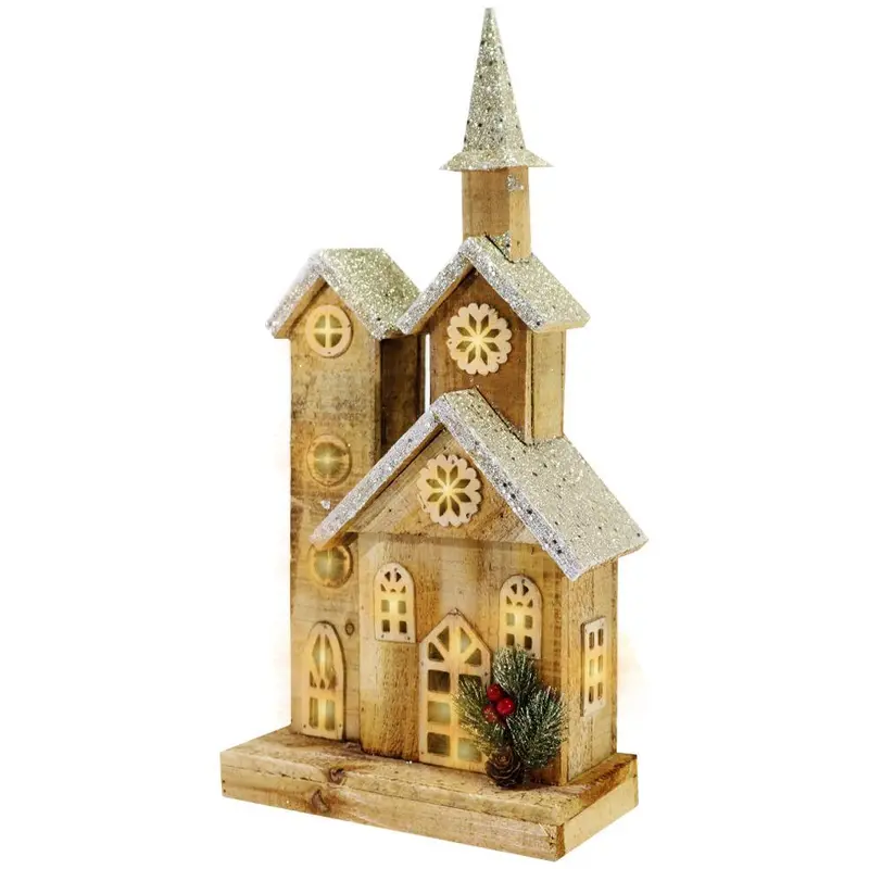 Light Wood House Christmas Decoration LED 45 CM / Z18-003