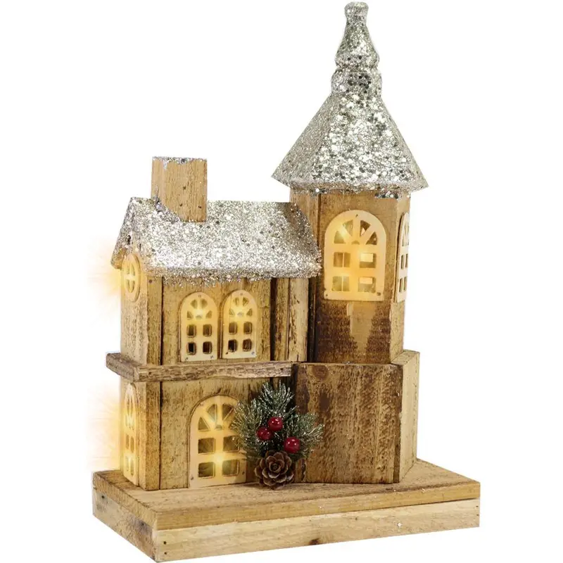 Light Wood House Christmas Decoration LED 35 CM / Z18-017