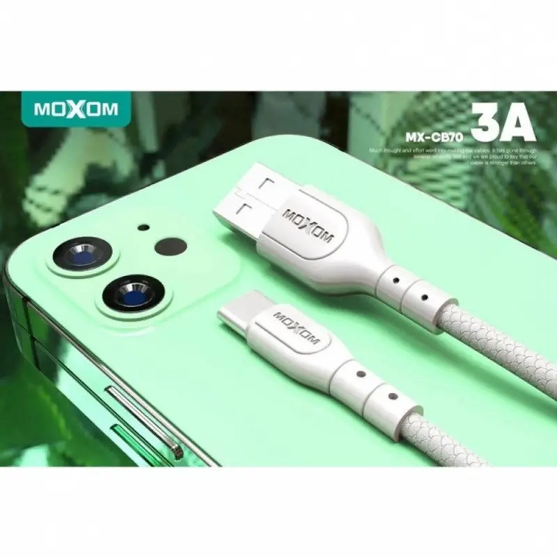 Moxom Micro, Lightning, Type-C 3A Charging CableType-c / Black