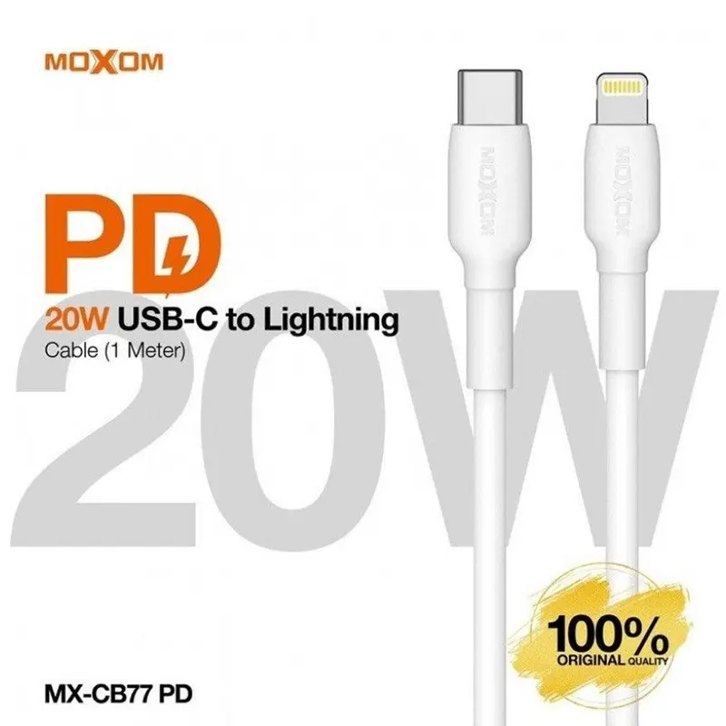 MOXOM TYPE C to LIGHTNING CABLE PD 20W FAST CHARGE