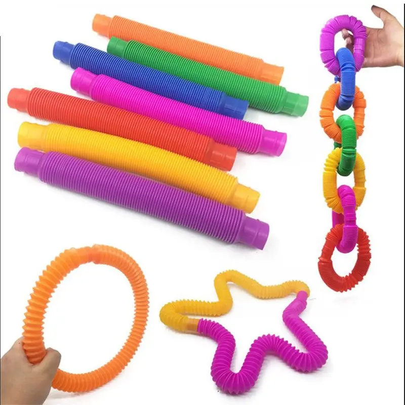 Pop Tubes Fidget Toys for Kids and AdultsBlue
