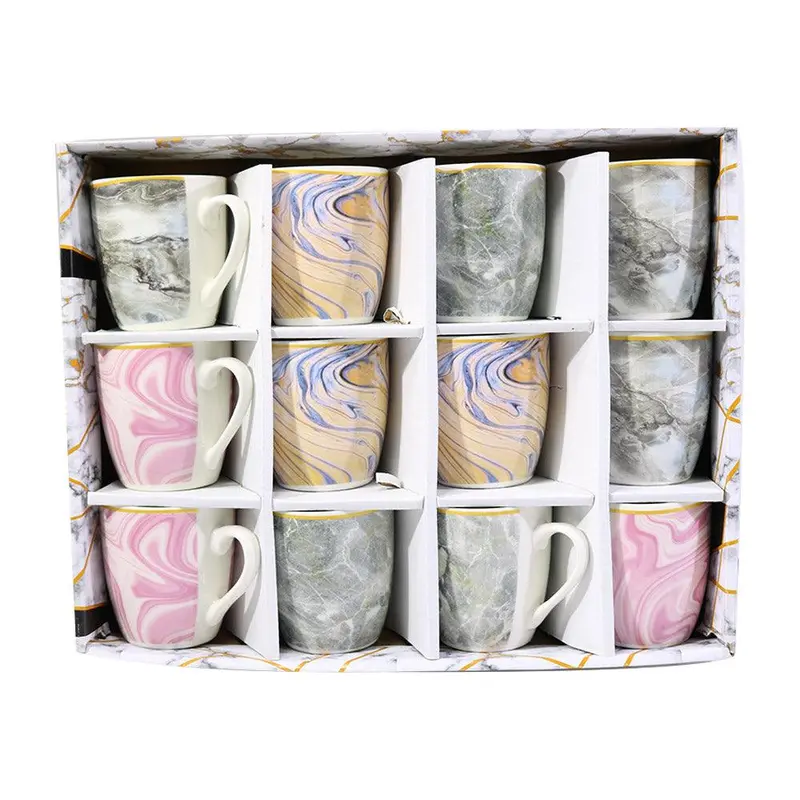 Porcelain Mug Set of 12Colored