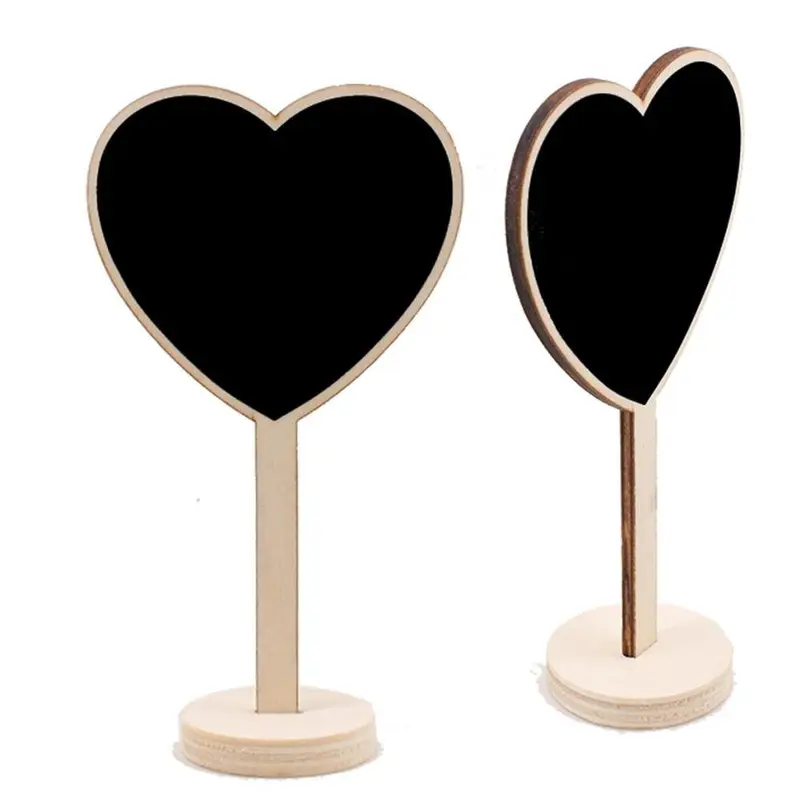 Portable Heart Shape Wooden Chalkboard with StandHeart