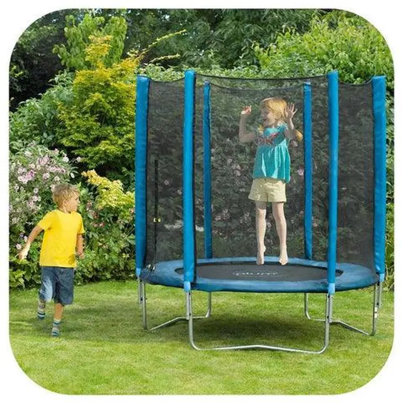 Plum Trampoline & Enclosure - Blue