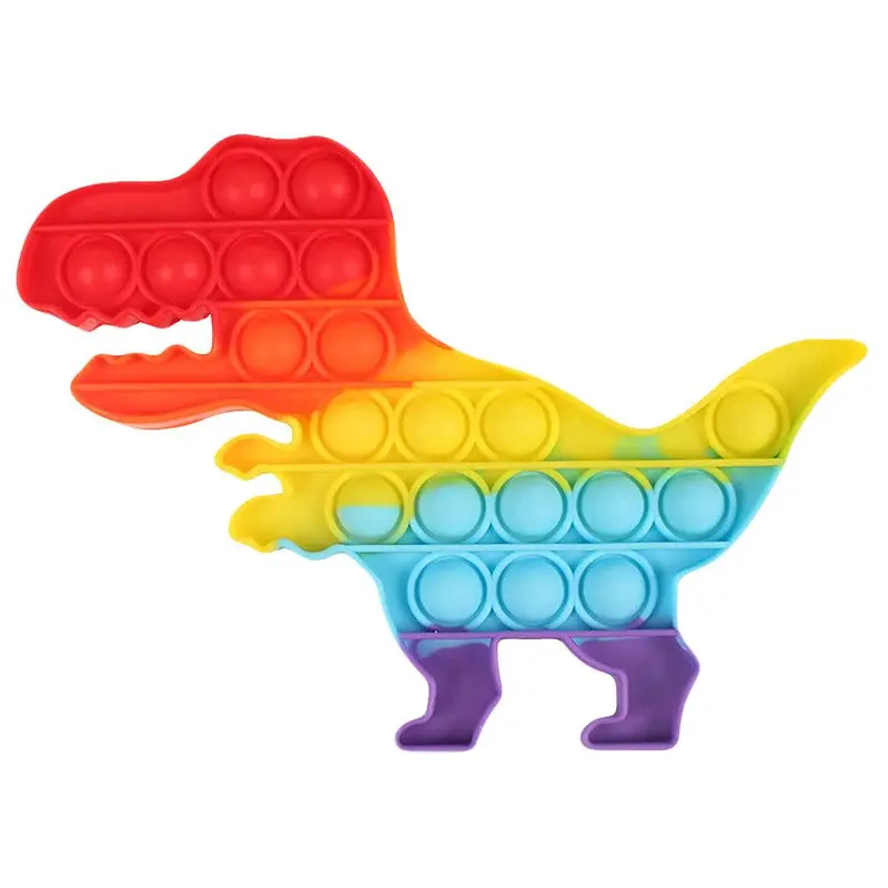 Rainbow Dinosaur Pop Bubble Fidget Toys / PO-14