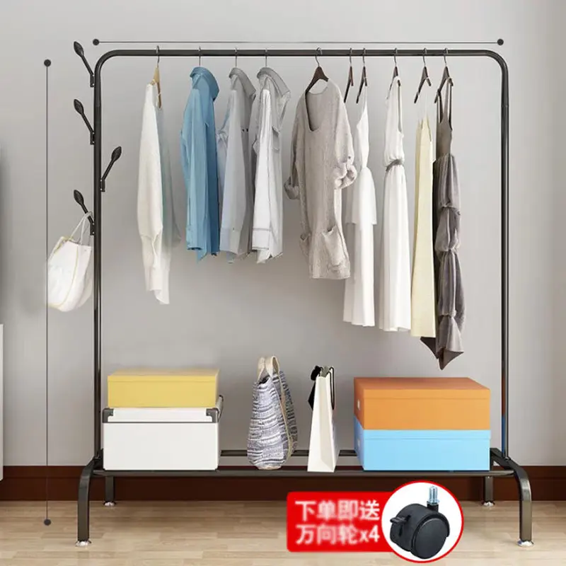 Single Pole Retractable Hanger Clothes Horse - White Color / TM0060White