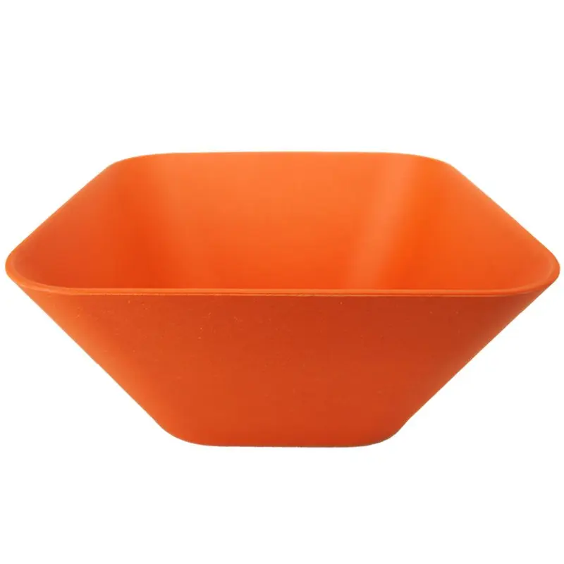 Squared Orange plastic Bowl ( 3 Pcs) / L-326