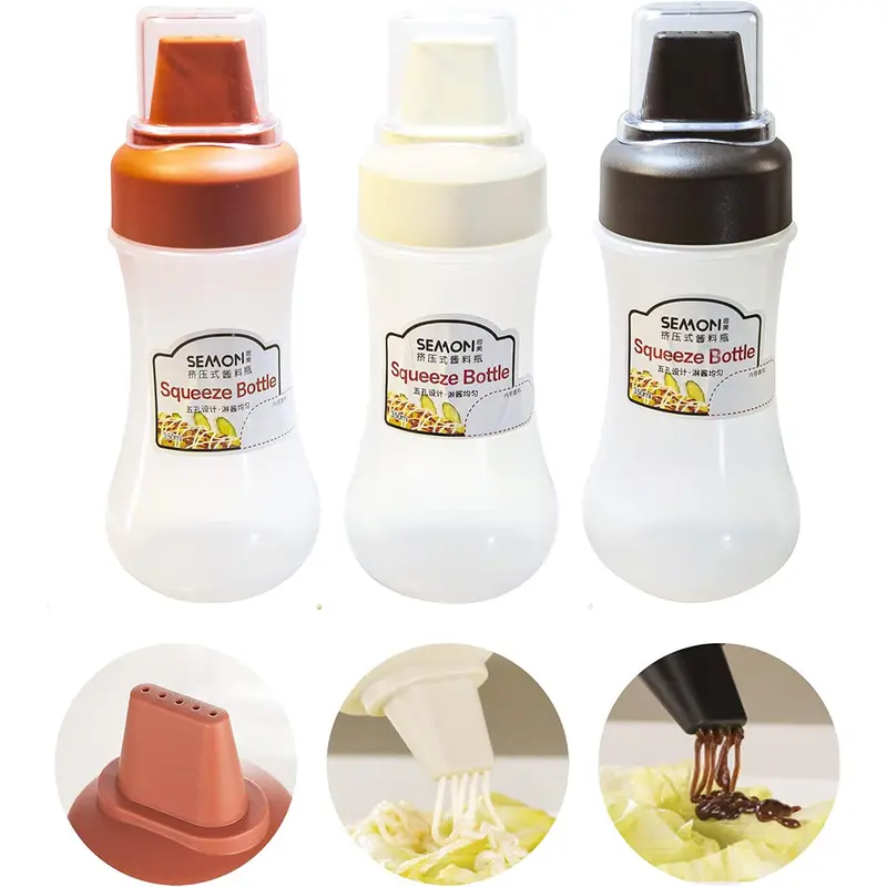 Squeeze Sauce Bottle with Scale 350MLWhite