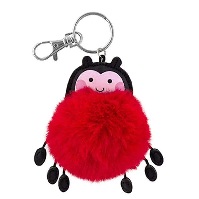 Stephen Joseph Pom Pom Critter Key Chains Lady Bug