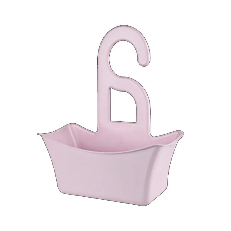 Titiz Plastik Hook Multi-Purpose Bathroom BasketLight Pink