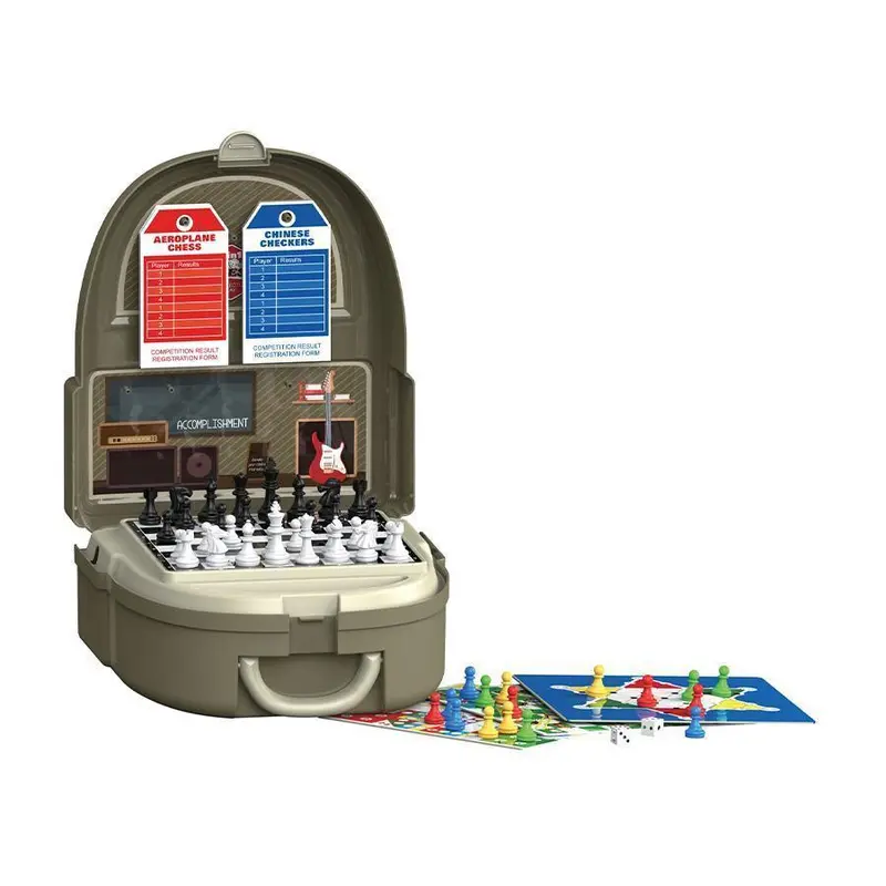 Travel CHESS games 4-in-1 in backpack