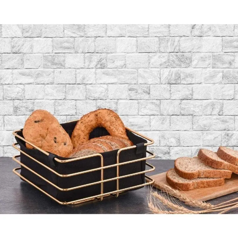 Yakut Stainless Square Metal Basket / 4067