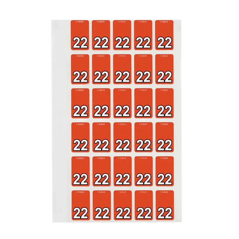 Avery 22 Top Tab Colour Coding Label Dark Orange (150pk)