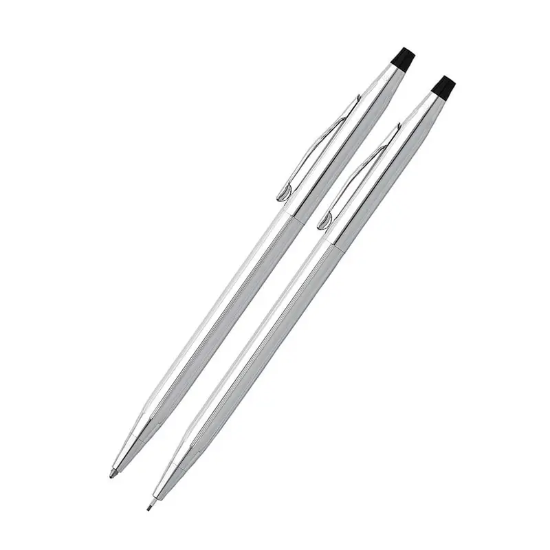 Classic Century Lustrous Chrome Pen   Pencil Set