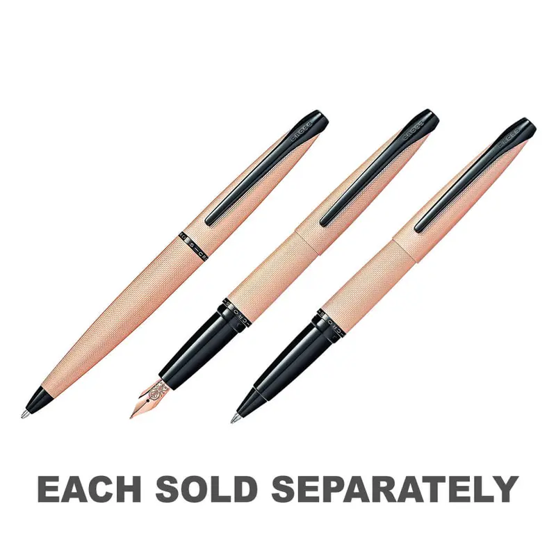 ATX Brushed Rose Gold Etched Diamond PenBallpoint