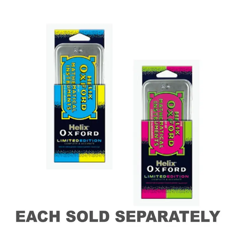 Helix Oxford Clash International Math Set (9pcs)Blue