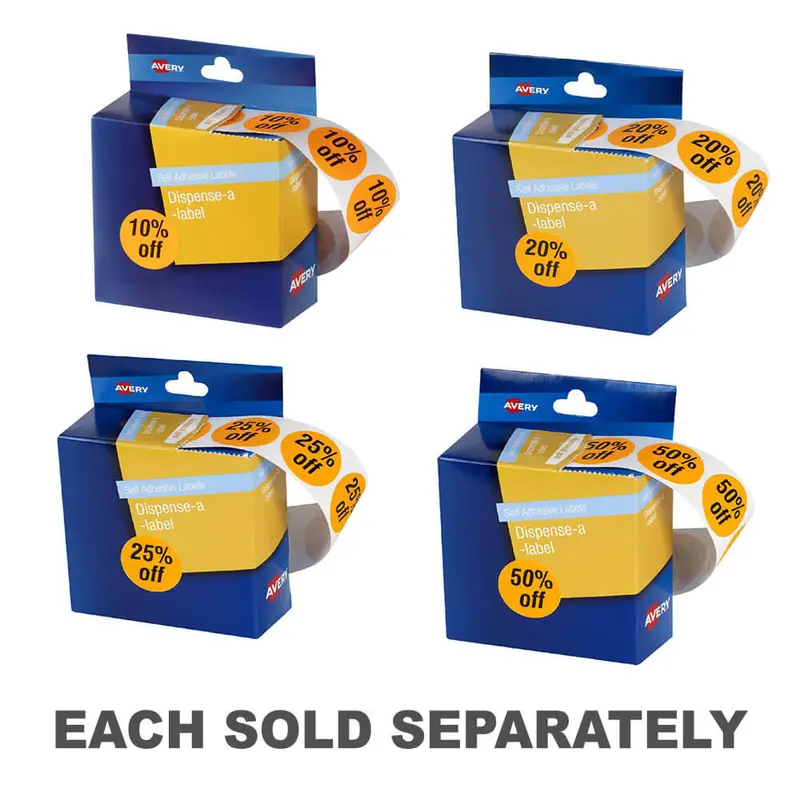 Avery Self-Adhesive Labels 500pcs 24mm (Orange)10% off