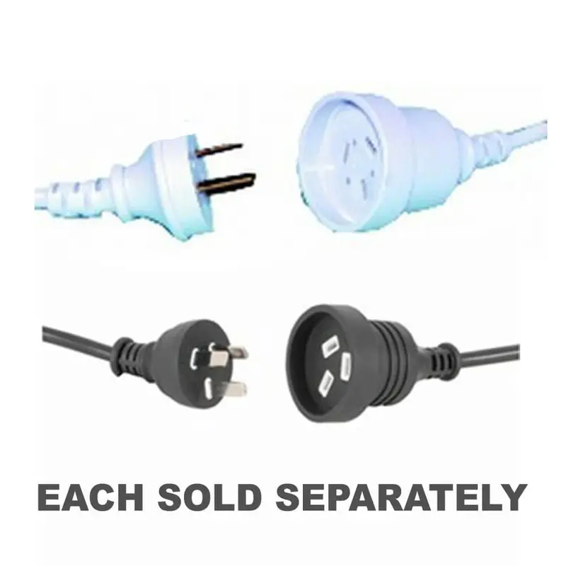 Mains Extension Cable with Flange 240V 10A (5m)Black