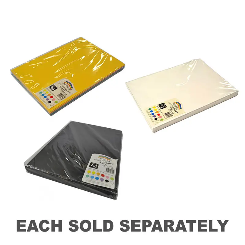 Rainbow Spectrum Cardboard A3 200gsm (100pk)Assorted