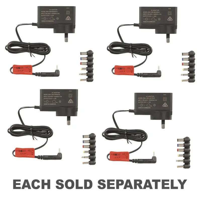 Slim Power Adaptor (7 Plugs)12VDC 1.5A
