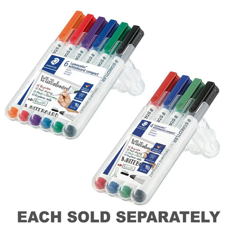 Staedtler Whiteboard Marker Compact AssortedWallet of 4