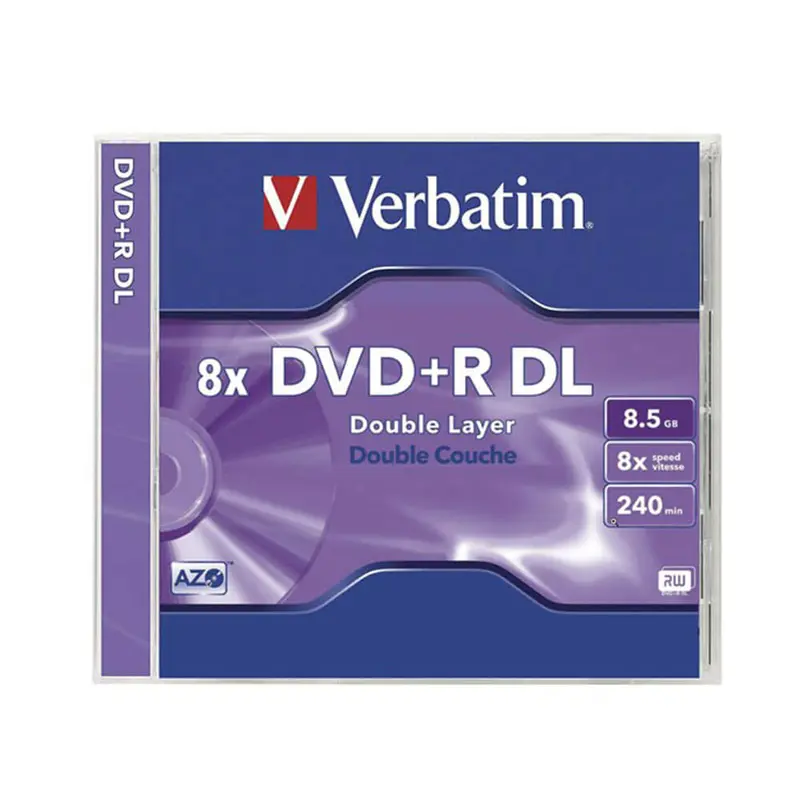 Verbatim DataLifePlus Azo DVD R Double Layer with Case 8.5GB