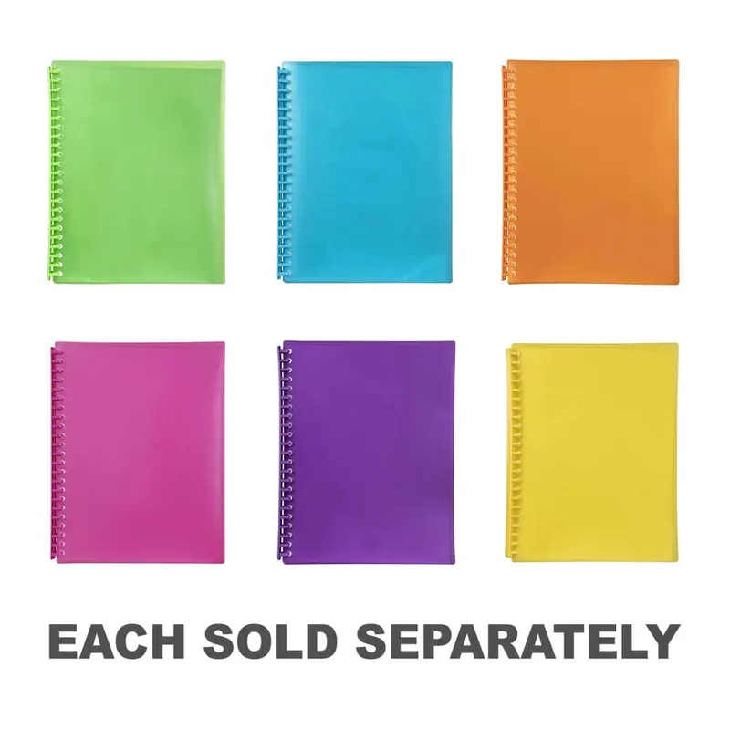 Marbig Refillable Display Book A4 (Translucent)Lime