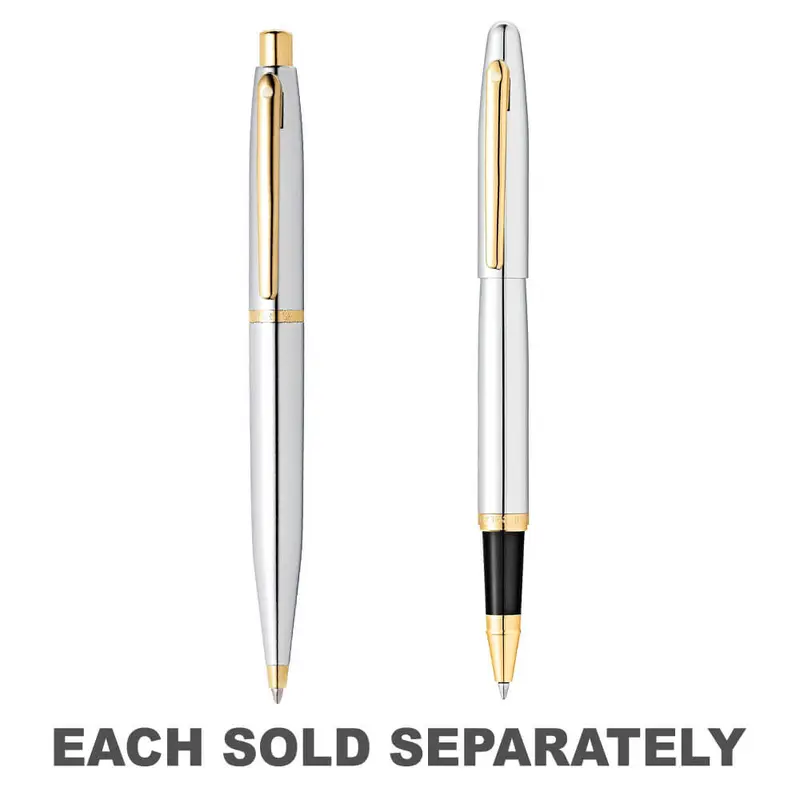 Sheaffer VFM Chrome Pen with Gold ToneBallpoint