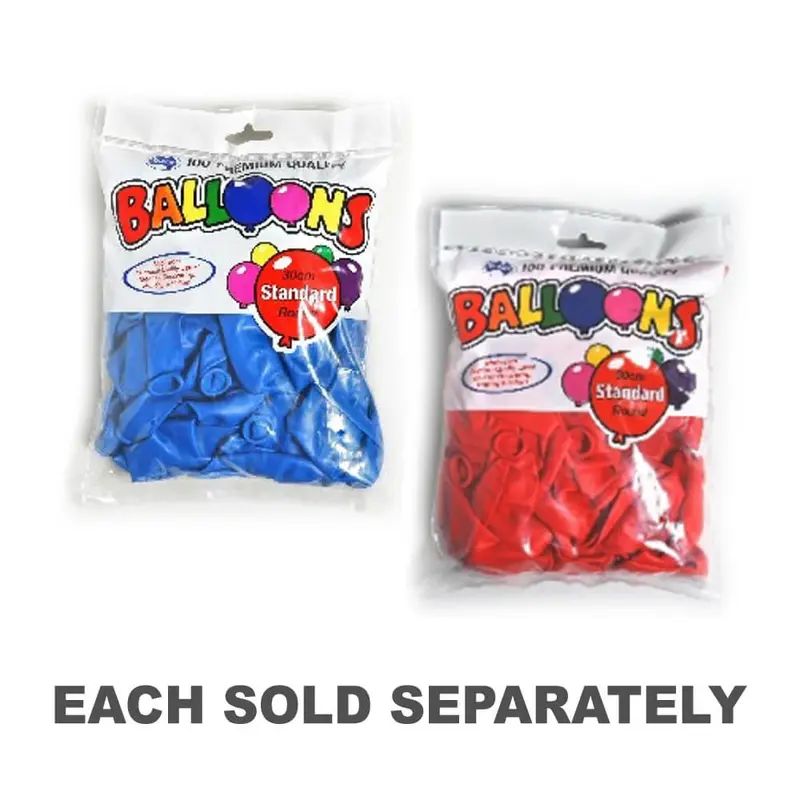 Alpen Standard Balloons 30cm (Pack of 100)Dark Blue