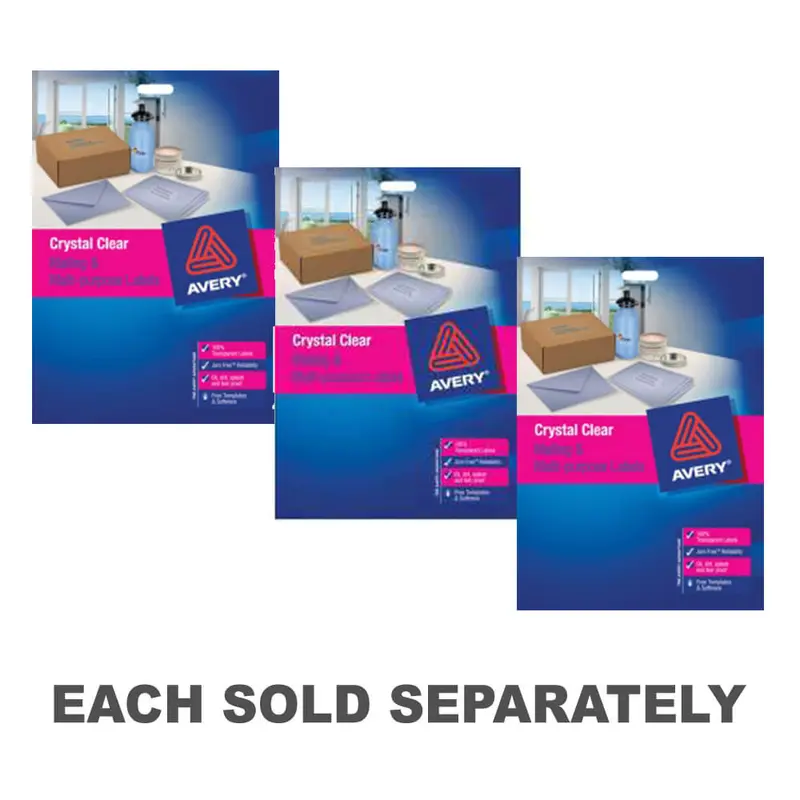 Avery Clear Laser Label (Pack of 25)14 per Sheet