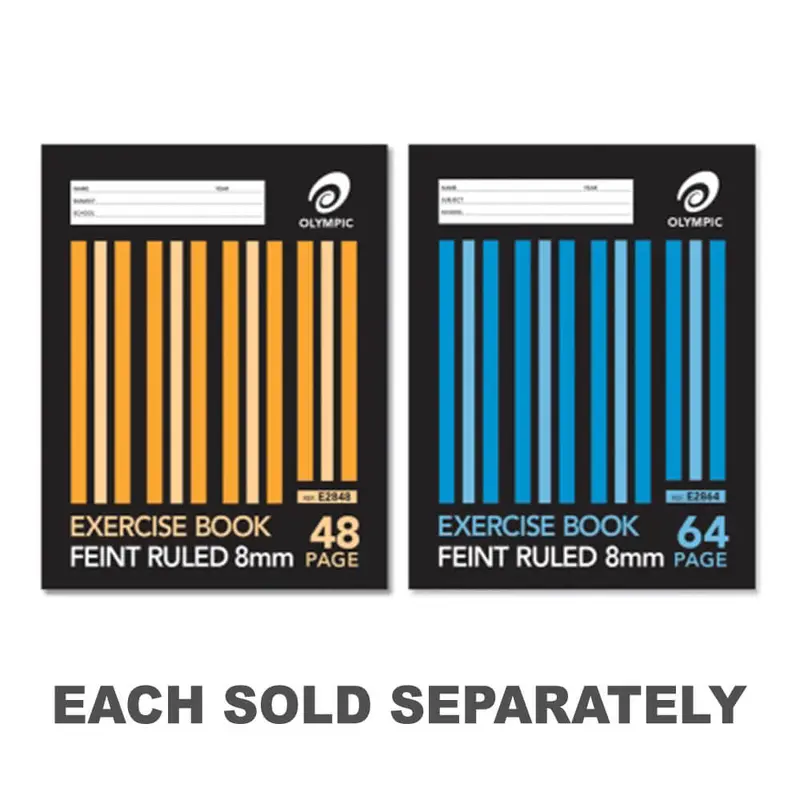 Olympic 8mm Ruled Exercise Book (Pack of 20)48 Pages