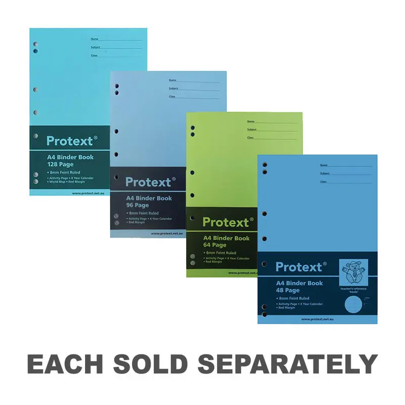 Protext Ruled Binder Book with PP Cover128pg Elephant