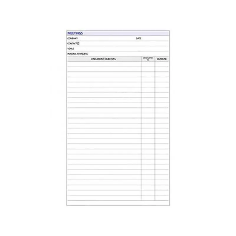 Debden A4 Meetings Notepad Dayplanner Refill 2pcs