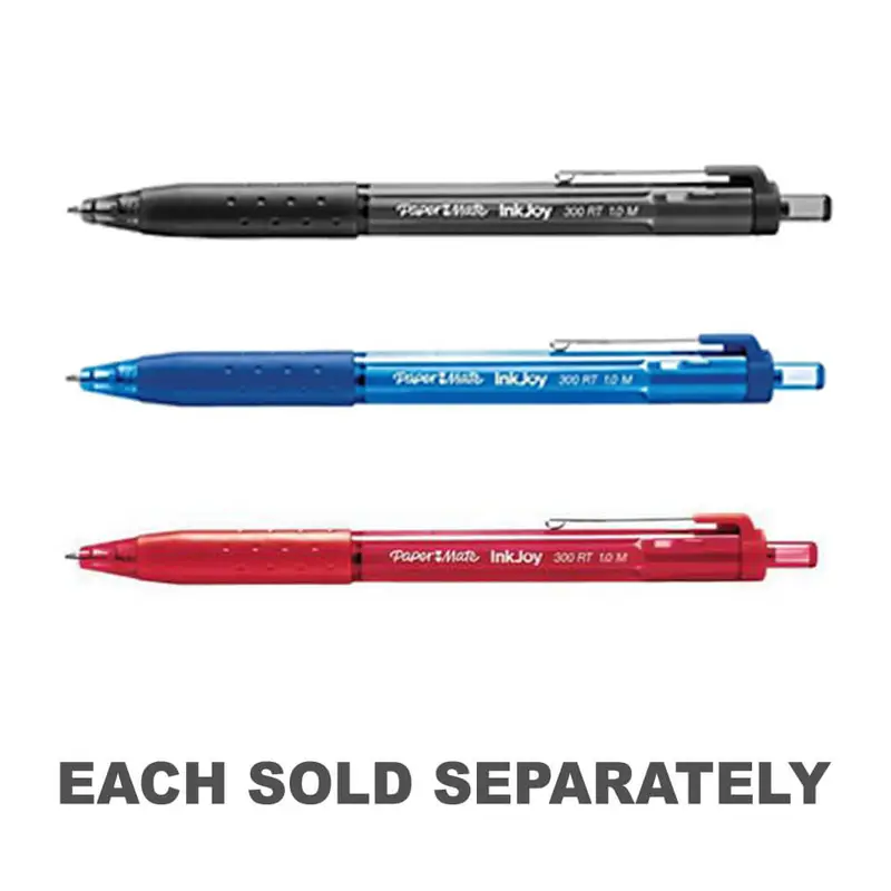 Paper Mate Inkjoy 300 Retractable Pen 1mm (Box of 12)Blck