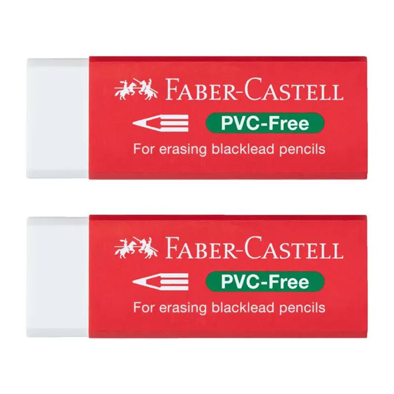 Faber-Castell PVC Free Eraser 2pcs (White)