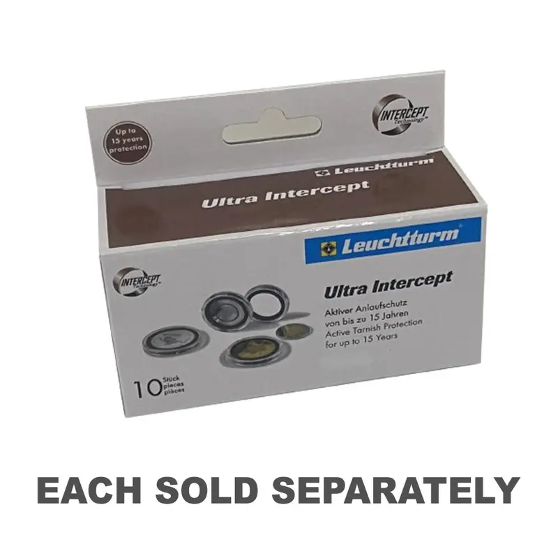 Leuchtturm Intercept Ultra Coin Capsules 10pk27mm