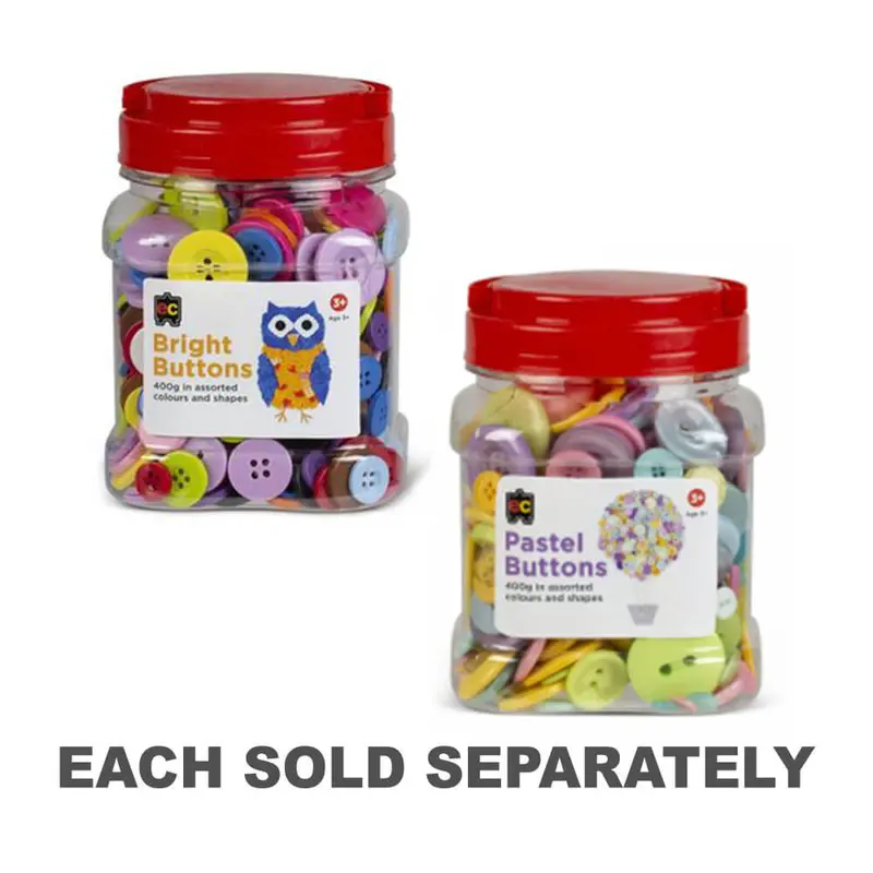 EC Buttons Assorted Jar (400g)Pastel