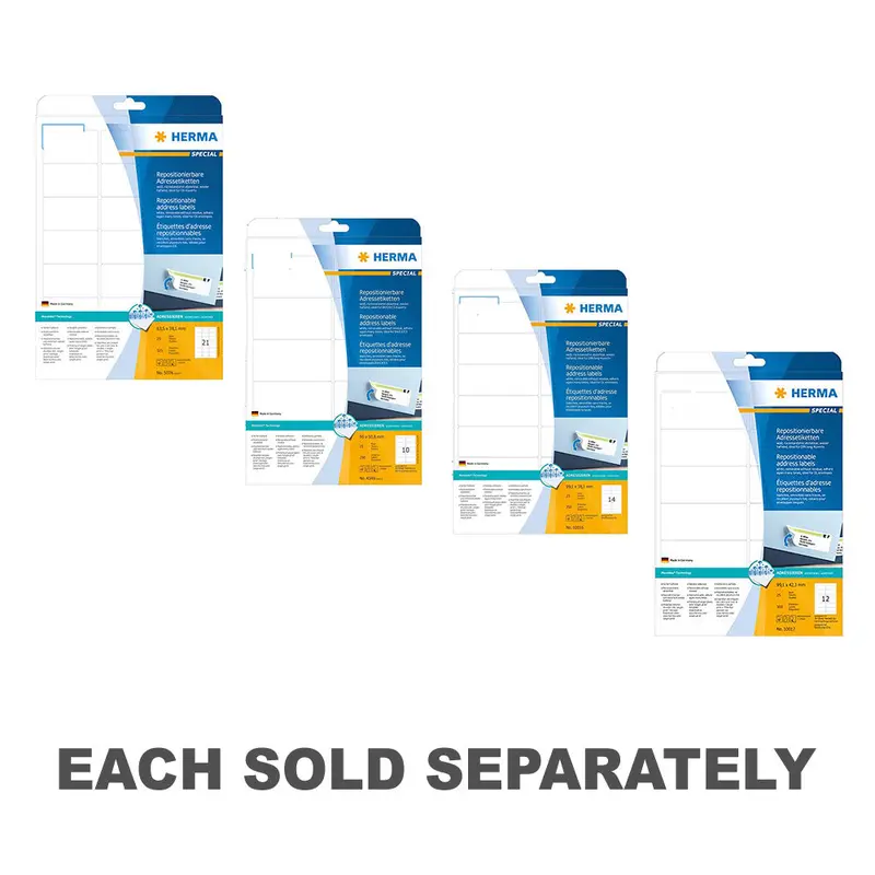 Herma Adhesive Address Labels A4 25pc (White)63.5x38.1mm